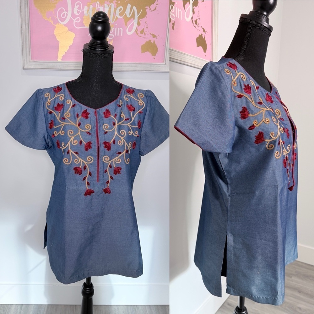 Ria by Ranna Women's Blue Top (L)